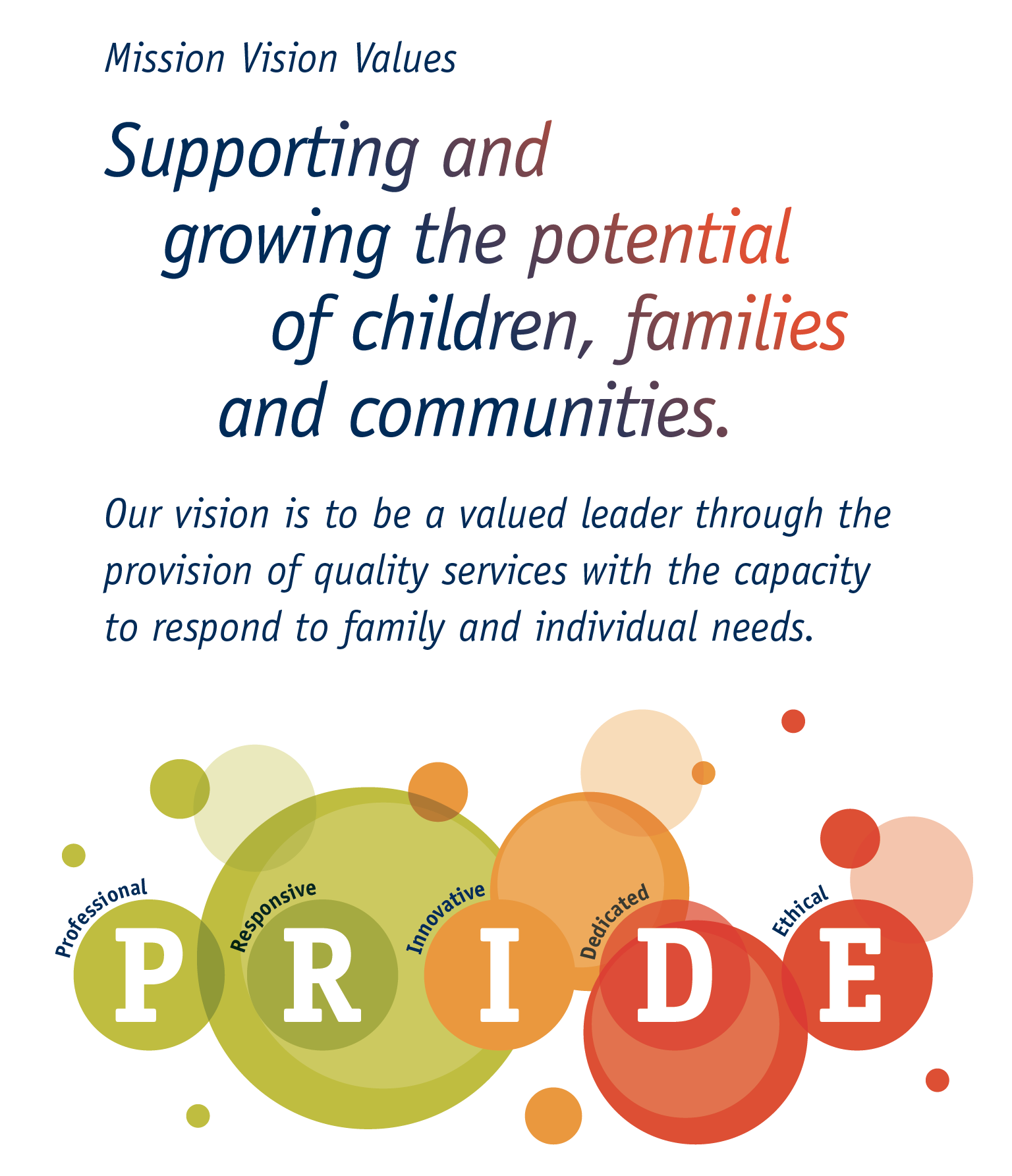 Mission Vision Values