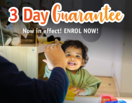 A child participating in early learning at a Children First child care centre.